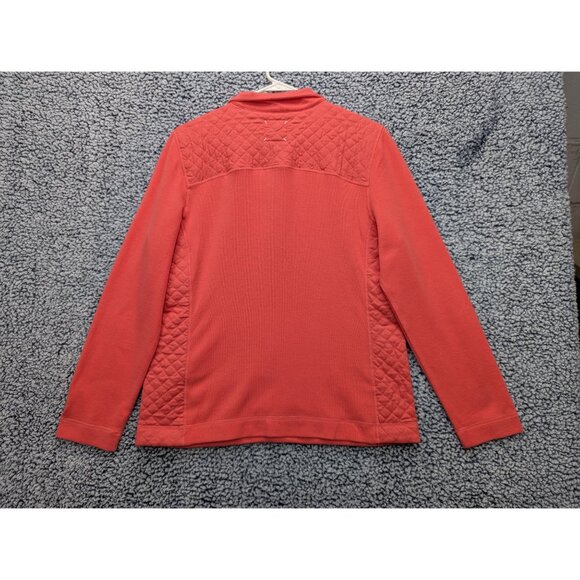 Tommy Bahama Aruba Linen Hybrid Sweater Jacket Womens M Preppy Golf Salmon Pink - Picture 2 of 13